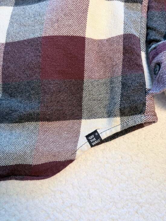 Vans Box Flannel Catawba Buttondown L/S Shirt Grape/Antique White - Picture 6 of 6